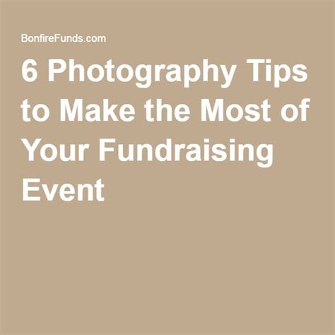 6 Photography tips for Fundraising Events .